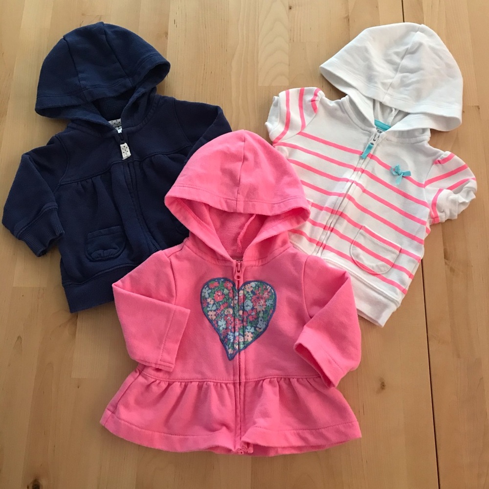 3 Carter’s light zip jackets